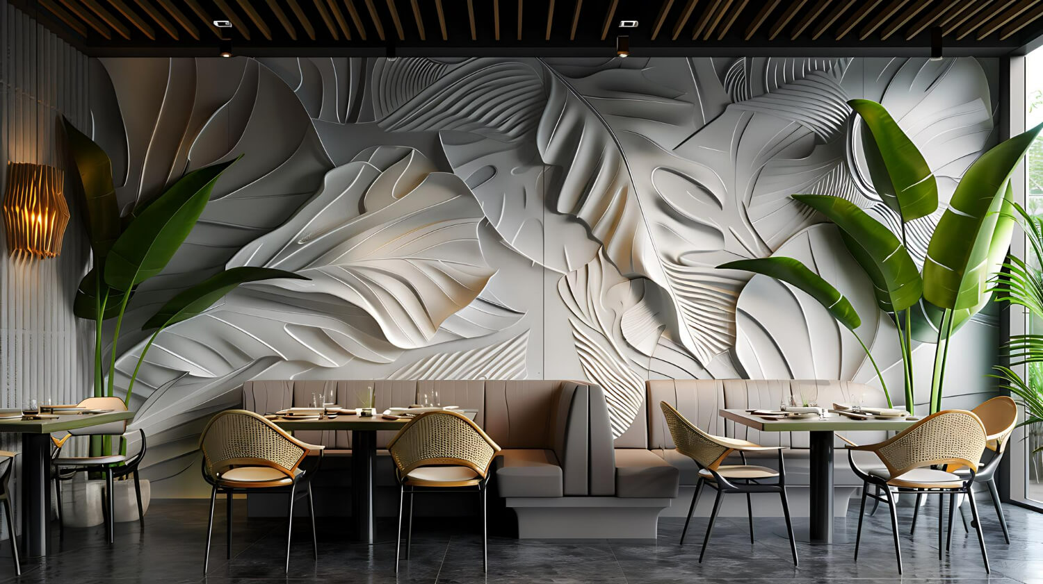 basorelief detalii florale