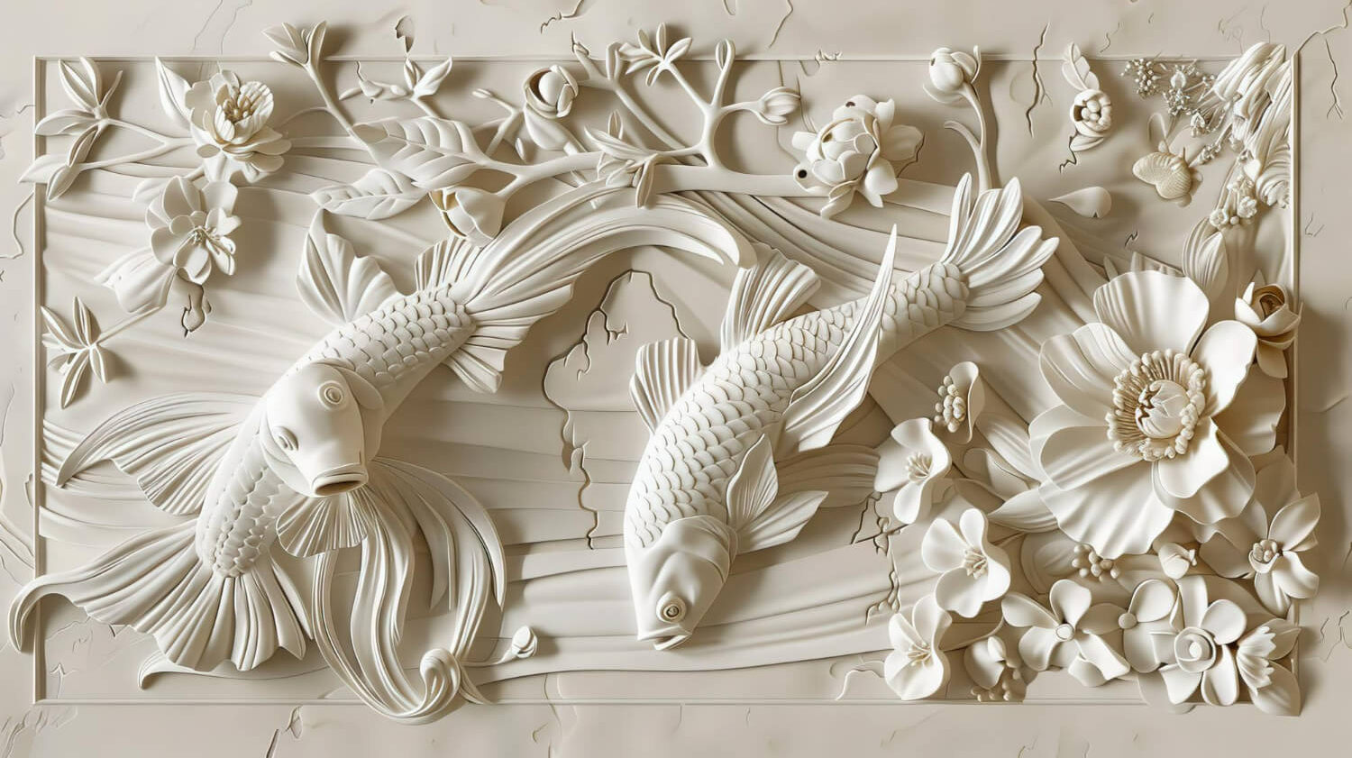 basorelief detalii acvatice