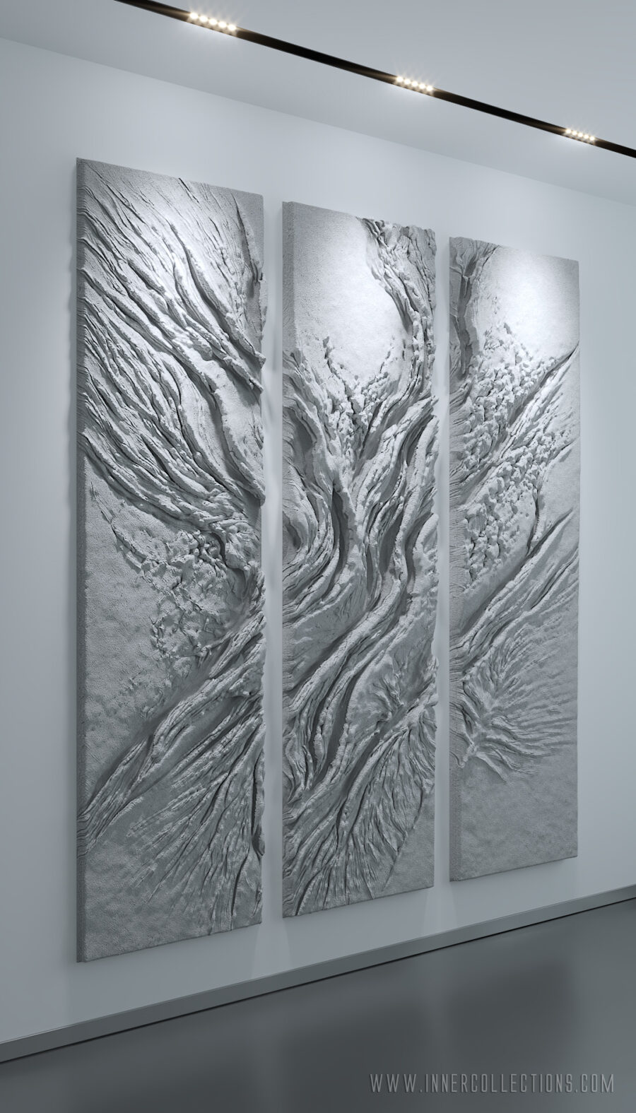 Basorelief Triptic Divided Matter
